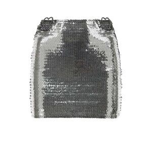 NENSI DOJAKA Sequin Mini Skirt with Heart Detail Women SILVER Skirts